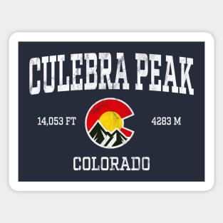 Culebra Peak Colorado 14ers Vintage Athletic Mountains Sticker